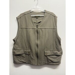 VTG Y2K Timberland XXL Green Streetwear Wool Blend Men's Utility Vest Gorpcore